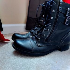Black,leather boots by Guess size 9